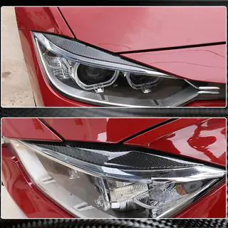 Реснички на фары V1 (для F30, Карбон) BMW 3 серия F30/F31 2012-2019 гг. фото 4