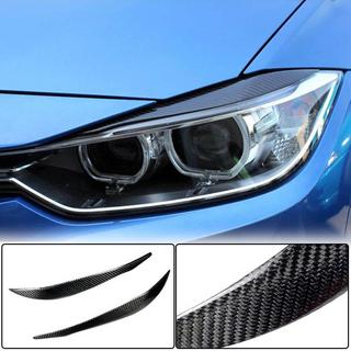 Реснички на Фары V2 (для F30, Карбон) BMW 3 серия F30/F31 2012-2019 гг. фото 1