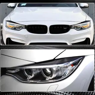 Реснички на фары V1 (для F80, Карбон) BMW 3 серия F30/F31 2012-2019 гг. фото 4
