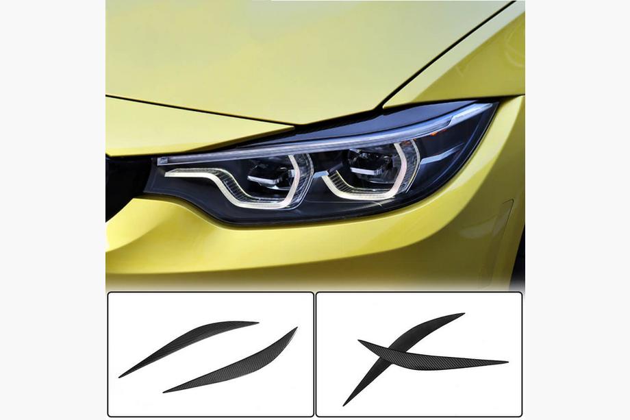 BMW 4 серия F32/F33/F36 2012-2020 гг. Реснички на фары V1 (Карбон) Image