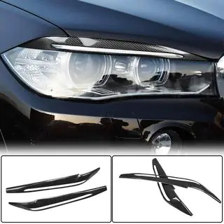 Реснички на фары V1 (Карбон) BMW X5 F15 2013-2018 гг. фото 1