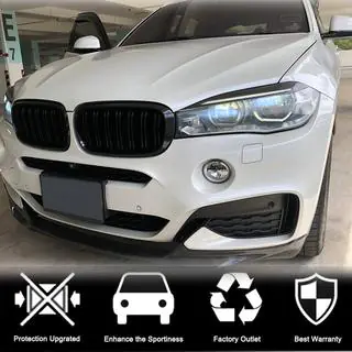 Реснички на фары V1 (Карбон) BMW X5 F15 2013-2018 гг. фото 2