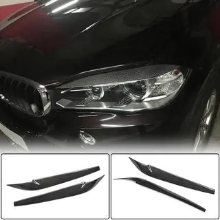 Реснички на Фары V2 (Карбон) BMW X5 F15 2013-2018 гг. фото 1