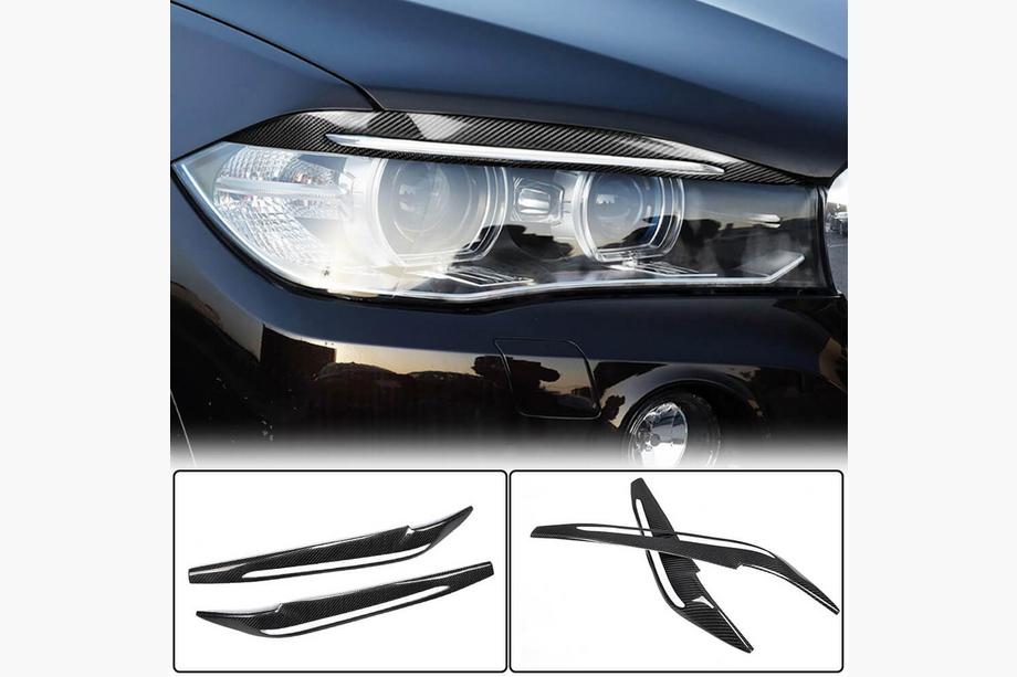 BMW X6 F16 2014-2019 гг. Реснички на Фары Карбон V1 Image