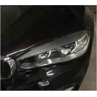 Реснички на Фары Сухой Карбон V2 BMW X6 F16 2014-2019 гг. фото 4