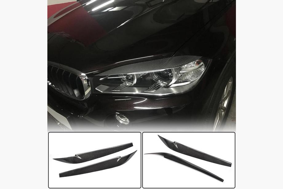 BMW X6 F16 2014-2019 гг. Реснички на Фары Lamp Eyelids FRP V3 Image