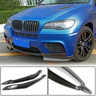 Реснички на фары (Карбон) BMW X6 E71 2008–2014 гг. фото 1