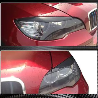 Реснички на фары (Карбон) BMW X6 E71 2008–2014 гг. фото 3