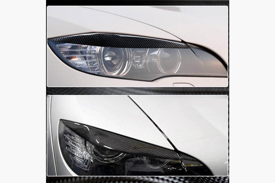 BMW X6 E71 2008–2014 гг. Реснички на фары (Карбон) Фото 4