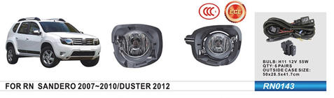 Renault Duster 2008-2017 гг. Противотуманные фары 2012-2015 (2 шт, галогенные) фото 1