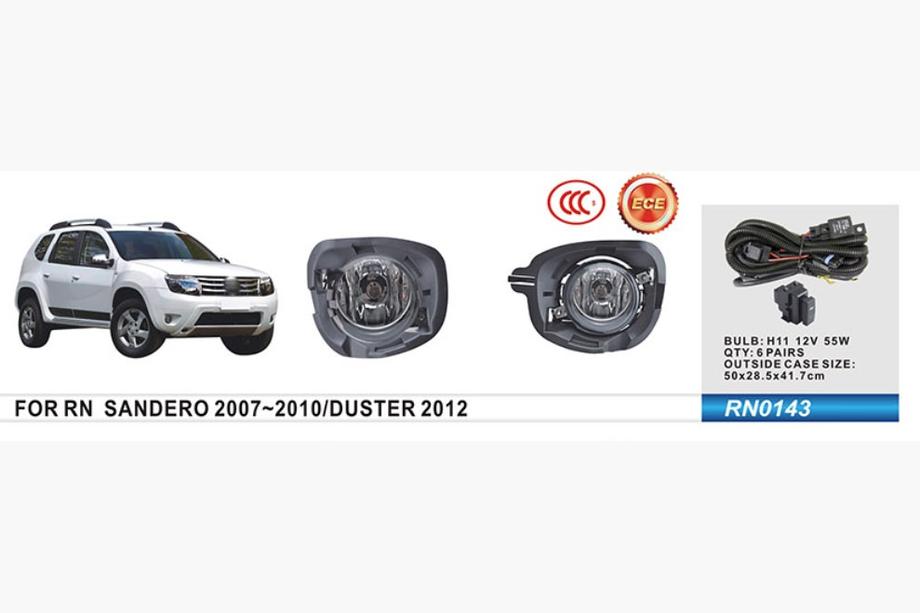Renault Duster 2008-2017 гг. Противотуманные фары 2012-2015 (2 шт, галогенные) Image