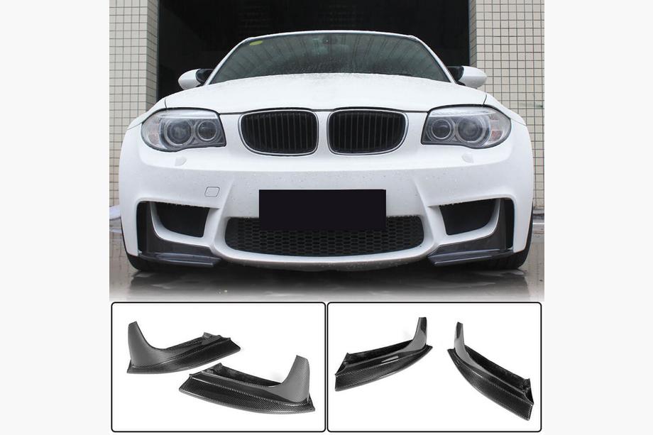 BMW 1 серия E81/E82/E87/E88 2004-2011 гг. Накладки Flap на передний бампер (для 1M E82, Карбон) Image