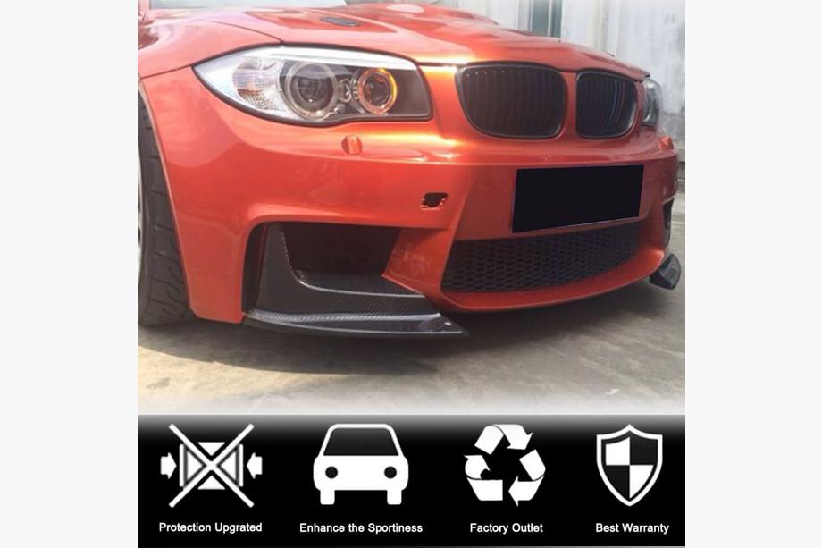 BMW 1 серия E81/E82/E87/E88 2004-2011 гг. Накладки Flap на передний бампер (для 1M E82, Карбон) Фото 2