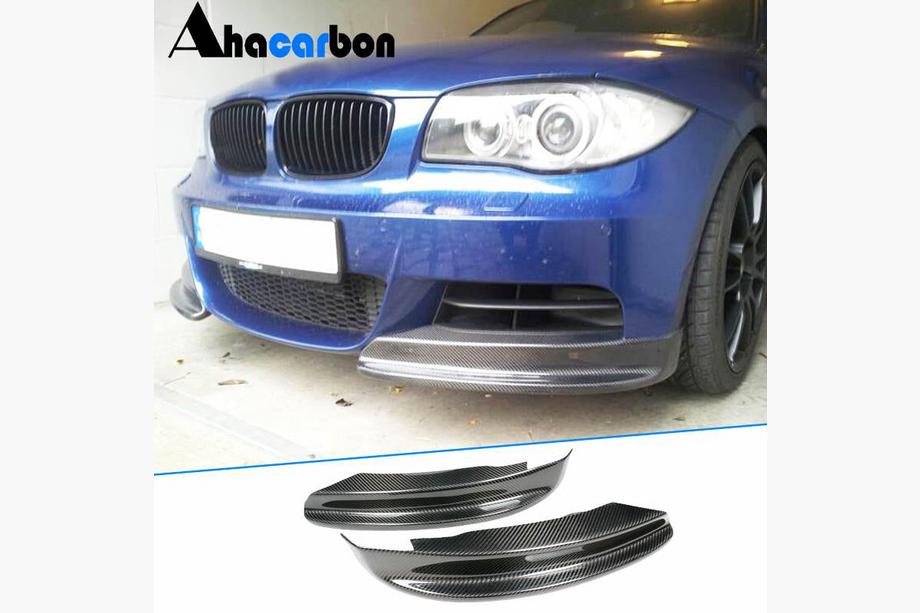 BMW 1 серия E81/E82/E87/E88 2004-2011 гг. Накладки Flap на передний бампер (для E82/E88 M-Sport, Карбон) Image