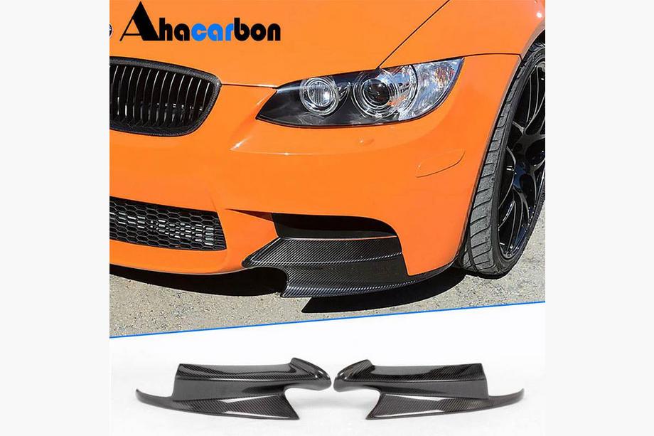 BMW 3 серия E92/E93 2006–2013 гг. Накладки Flap на передний бампер Карбон (для M3, Карбон) Image