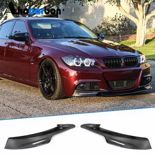 Флапсы на передний бампер (для E90 2008-2011 M-Sport, Карбон) фото 1