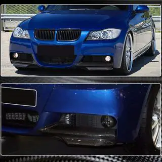 Флапсы на передний бампер (для E90 2005-2008 M-Sport, Карбон) фото 3