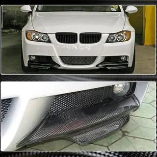 Флапсы на передний бампер (для E90 2005-2008 M-Sport, Карбон) фото 4