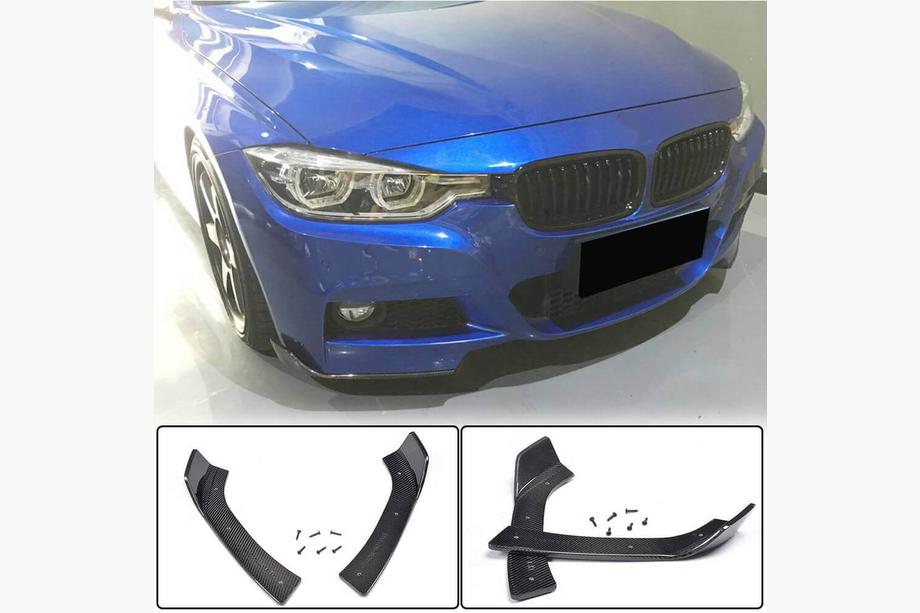BMW 3 серия F30/F31 2012-2019 гг. Накладки Flap на передний бампер (для F30 M-Sport, Карбон) Image