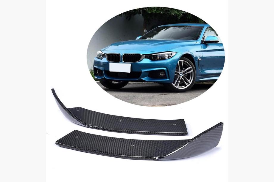 BMW 4 серия F32/F33/F36 2012-2020 гг. Накладки Flap на передний бампер (для M-Sport, Карбон) Image