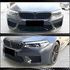 BMW 5 серия G30/G31 2017-2023 гг. Накладки Flap на передний бампер (для M5 F90 2017-2020, Карбон) фото 5