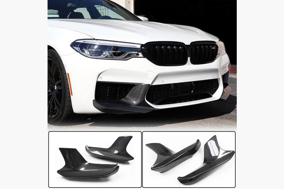 BMW 5 серия G30/G31 2017-2023 гг. Накладки Flap на передний бампер (для M5 F90 2017-2020, Карбон) Image