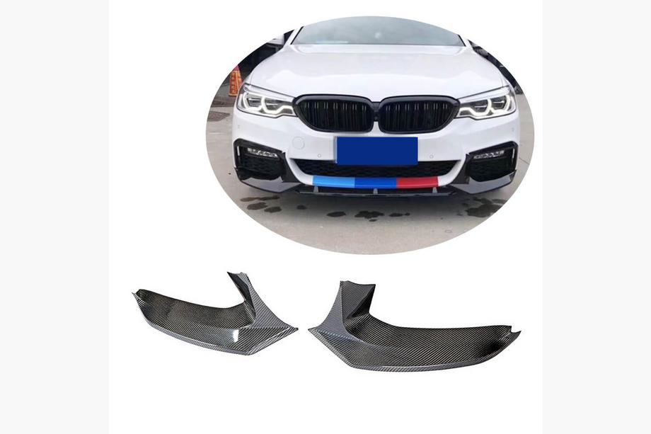 BMW 5 серия G30/G31 2017-2023 гг. Накладки на передний бампер Flap V1 для M-Sport 2017-2020 Карбон Image