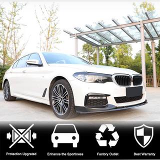 Флапсы на передний бампер Carbon V4 (для M-Sport 2017-2020) BMW 5 серия G30/G31 2017-2023 гг. фото 3