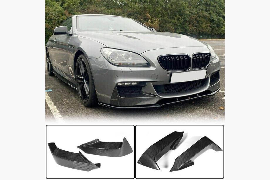 BMW 6 серия F12/F13/F06 2011-2018 гг. Передний бампер лип Flap V2 (для M-Sport, Карбон) Image
