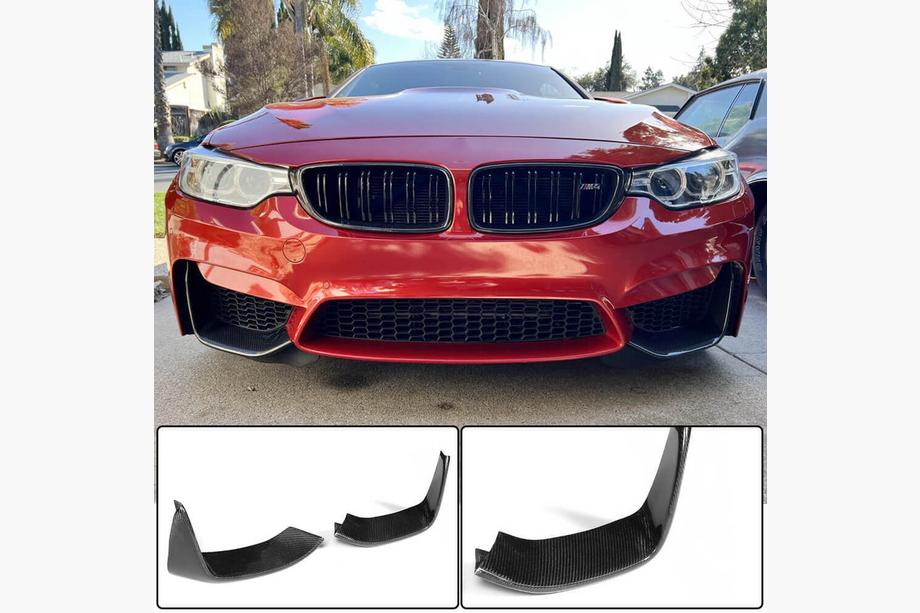 BMW 4 серия F32/F33/F36 2012-2020 гг. Передняя накладка на бампер Flap V3 (для F82/F83, Карбон) Image