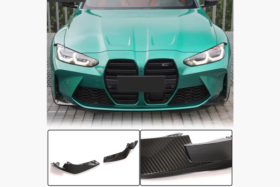 BMW 4 серия G22/23/26 2020- гг. Накладки Flap на передний бампер (для G82/G83, Карбон) Image