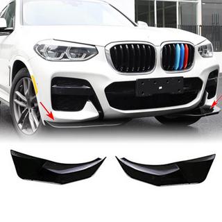 Флапсы на передний бампер ABS V3 (для оригинального M-Sport 2018-2021) BMW X3 G01 2018- гг. фото 2