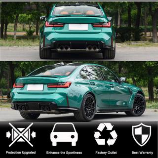 Накладка на задний бампер Flap V1 (для G80, Карбон) фото 2