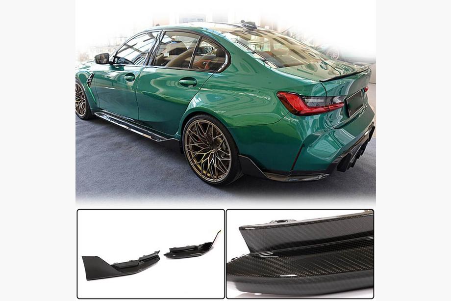 BMW 3 серия G20/G21 2018- гг. Накладка на задний бампер Flap V2 (для G80, Карбон) Image