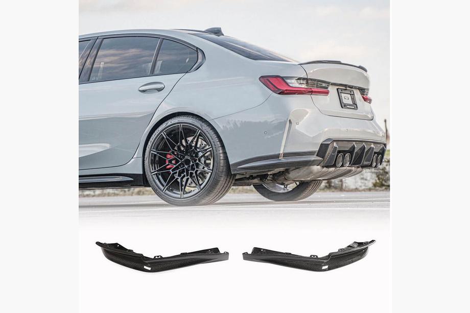 BMW 3 серия G20/G21 2018- гг. Накладка на задний бампер Flap V3 (для G80, Карбон) Image