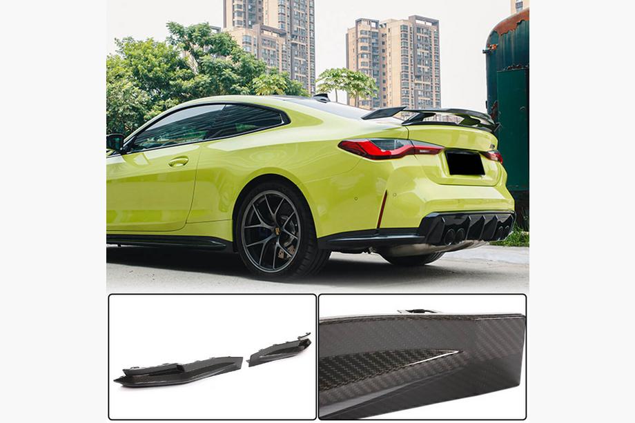 BMW 4 серия G22/23/26 2020- гг. Накладка на задний бампер Flap Carbon V2 (для G82/G83) Image