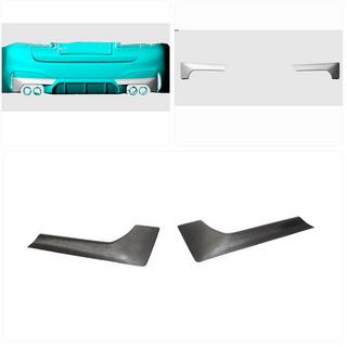 Флапсы на задний бампер Карбон для M5 F90 2017-2020 фото 2