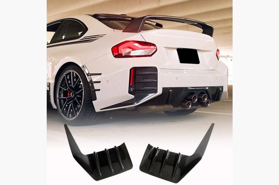 BMW 2 серия G42 2021- гг. Накладка на задний бампер Flap Carbon V5 (для G87) Image