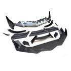 Накладки на передний бампер Lip (карбон) фото 4