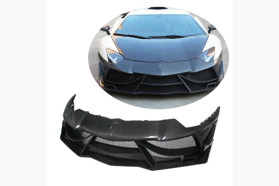 Накладки на передний бампер Lip (карбон) Image