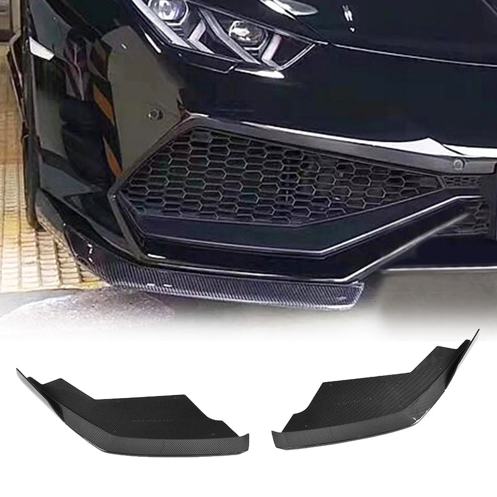 Накладки на передній бампер Flap V1 (Карбон) для Lamborghini Huracan 2014- рр