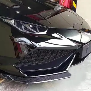 Флапсы переднего бампера V1 Карбон Lamborghini Huracan 2014- гг. фото 2