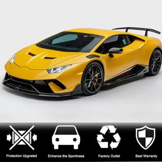 Накладка на передний бампер Lip V2 (Карбон) Lamborghini Huracan 2014- гг. фото 3