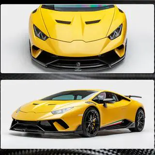 Накладка на передний бампер Lip V2 (Карбон) Lamborghini Huracan 2014- гг. фото 4