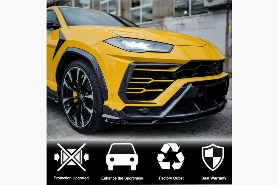 Lamborghini Urus 2018- гг. Накладки Flap на Передний Бампер (Dry Carbon) Фото 3
