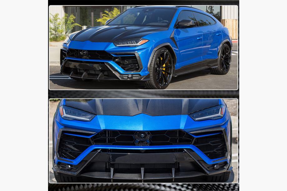 Lamborghini Urus 2018- гг. Накладки Flap на Передний Бампер (Dry Carbon) Фото 4