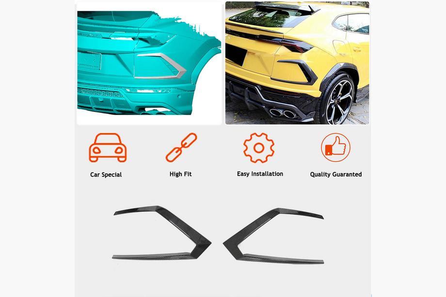 Lamborghini Urus 2018- гг. Накладки на задний бампер (Dry Carbon) Фото 4