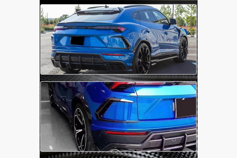 Lamborghini Urus 2018- гг. Накладки на задний бампер (Dry Carbon) Фото 6