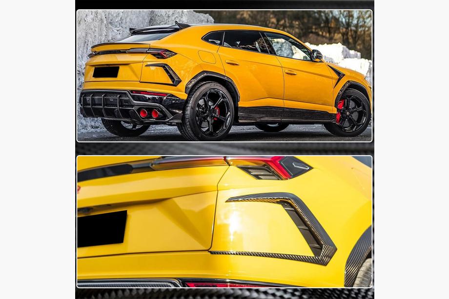 Lamborghini Urus 2018- гг. Накладки на задний бампер (Dry Carbon) Фото 7