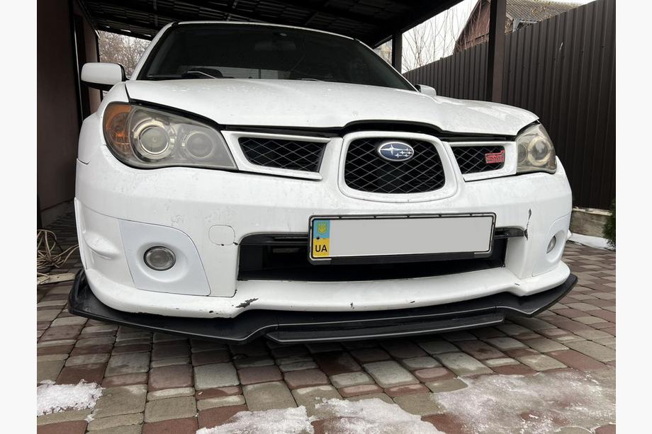 Subaru Impreza 2000-2007 гг. Передний сплиттер Niken Black (ABS) Image